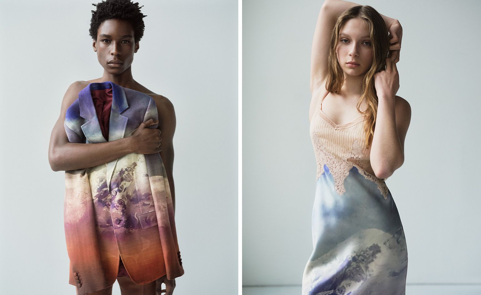 models in colourful Paul Smith x Gabriela Hearst collection