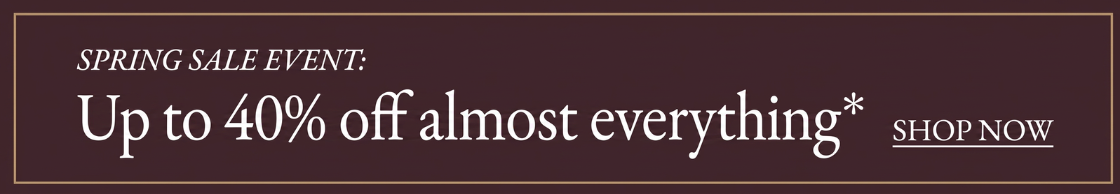 Up to 40% off