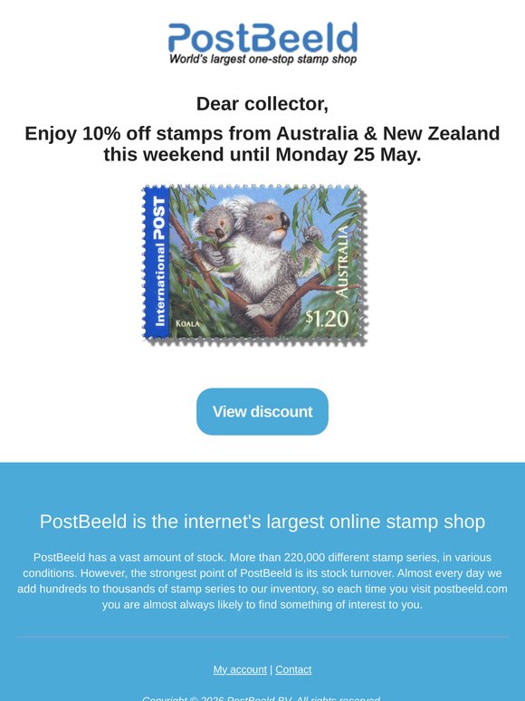This weekend 10% off...