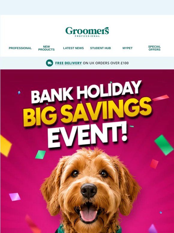 Our Big Bank Holiday Event is here! 🎉