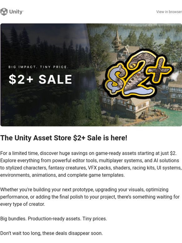 Big Assets. Tiny Prices. Starting at $2!
