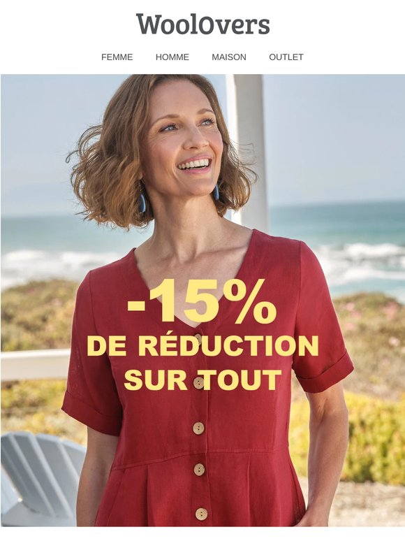 15% de réduction sur tout