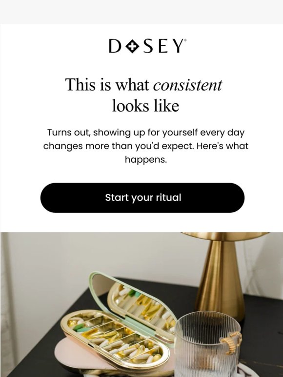 Consistency looks good on you