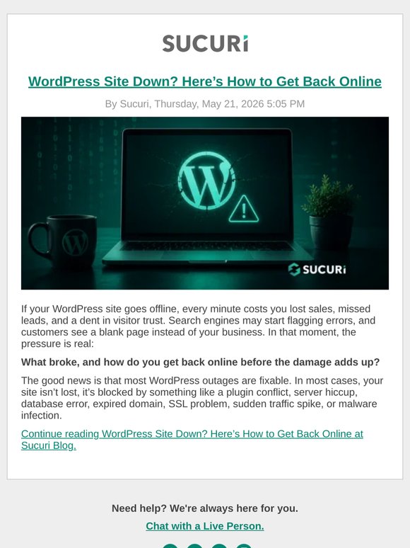 WordPress Site Down? Here’s How to Get Back Online