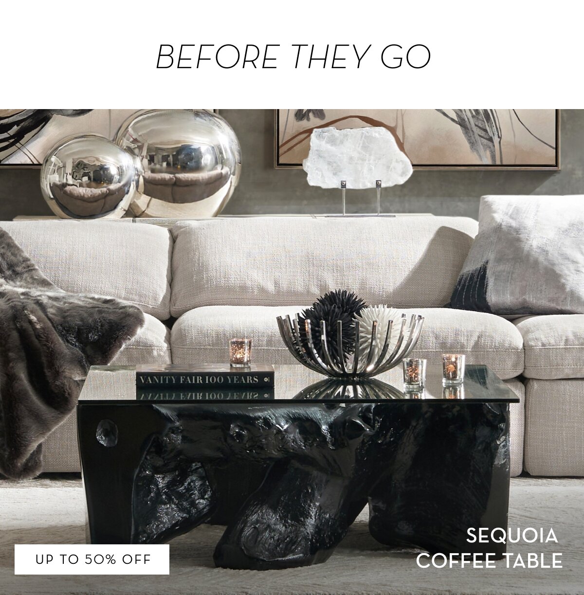 COFFEE TABLE, UP TO 50% OFF