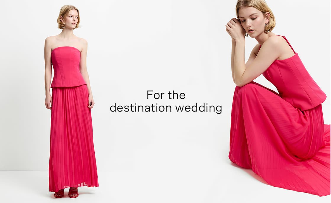 Tiana Corset Pleated Pink Maxi Dress