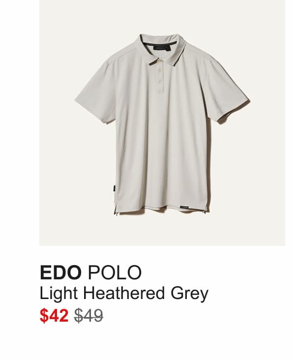 EDO POLO— Light Heathered Grey