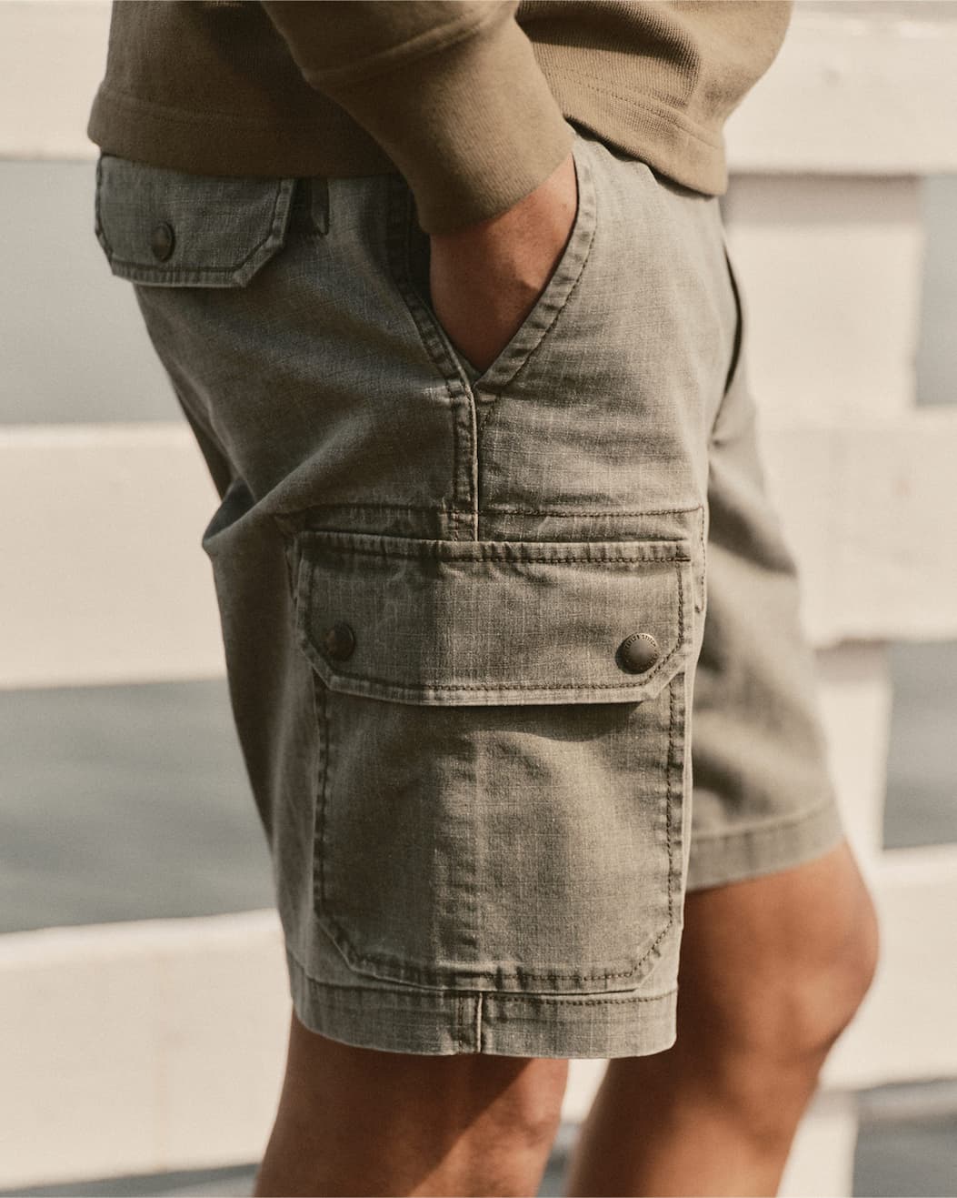 The Scout Short in Burnt Olive Ripstop