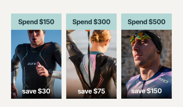 Athletes wearing Zone3 wetsuits & triwear