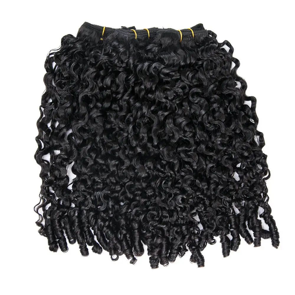 Cambodia Virgin Hair Weft Bundles Water Burmese Curly Human Hair Weaving