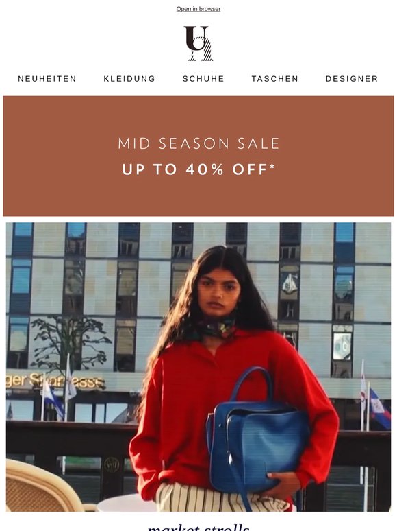 MID SEASON SALE | BIS ZU 40% OFF | 🍓 Market Strolls