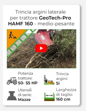 GeoTech-Pro HAMF 160 - Trincia argini laterale per trattore - Serie medio-pesante