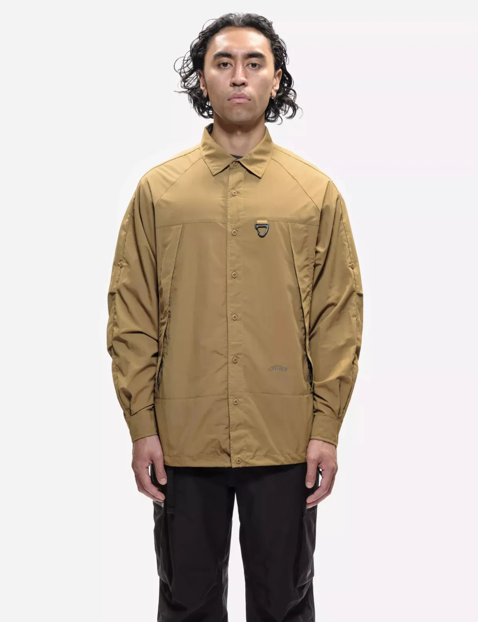 Image of Elliker Craw Zip Tech Shirt Sand