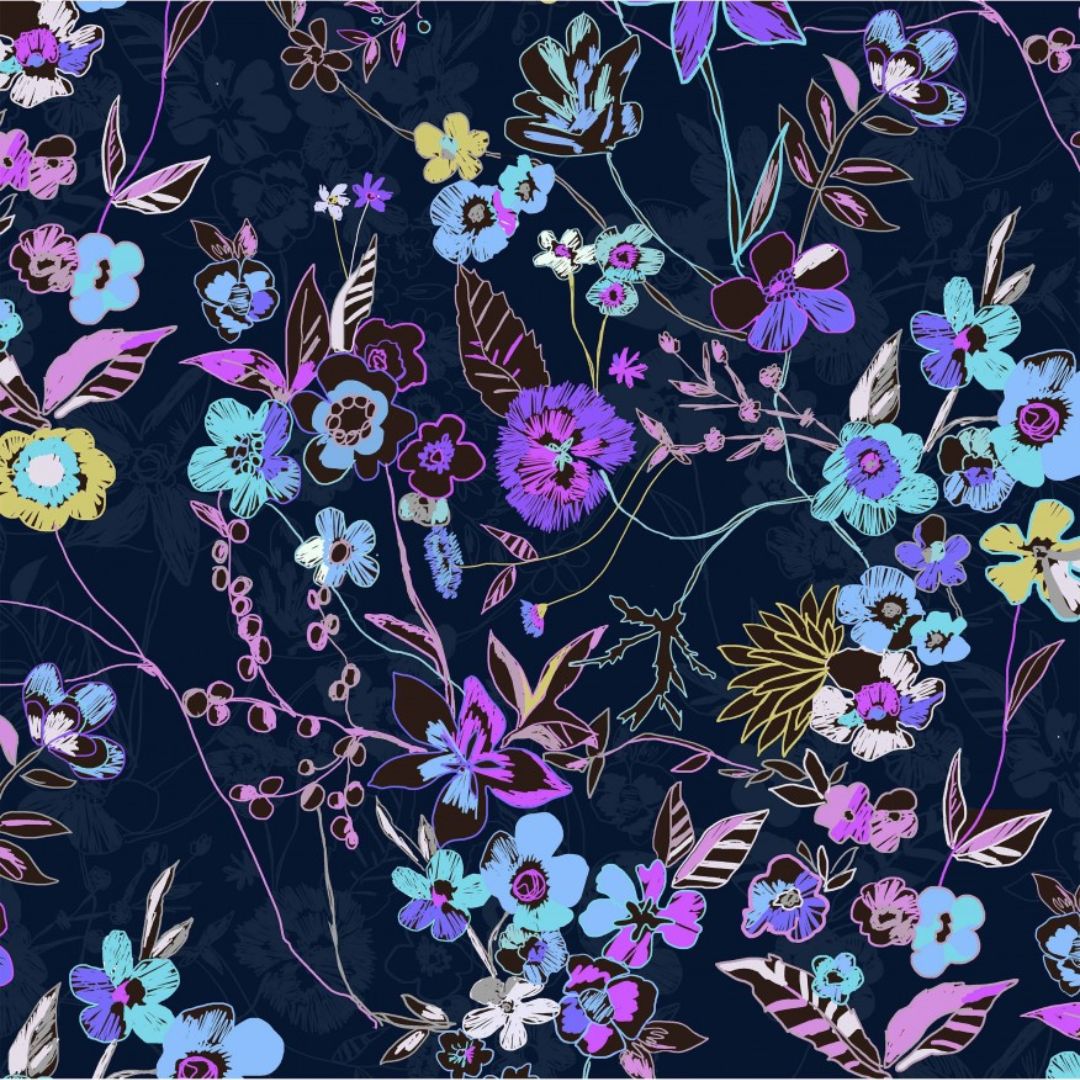 Minerva Exclusive Midsummer Magic 100% Cotton Jersey Stretch Knit POD Fabric Spell