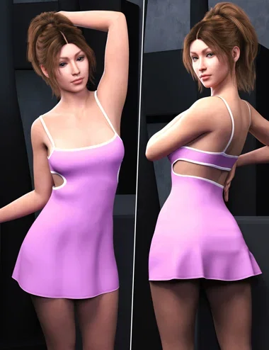 dForce RQL Lounge Cutout Dress Genesis 8 & 8.1 Female