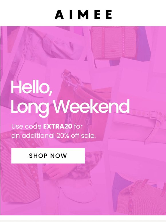 Your extra 20% off starts now 💖