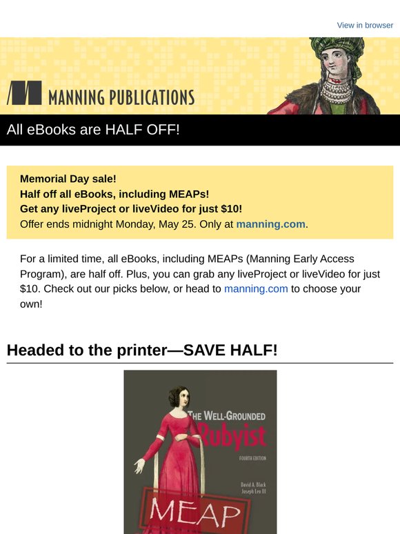 Our half off Memorial Day sale continues!