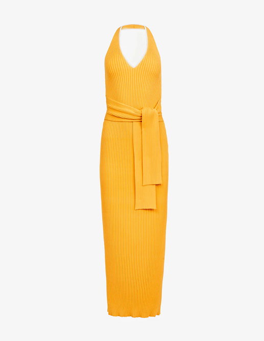 Allegra V-Neck Tie-Front Halter Midi Dress Allegra V-Neck Tie-Front Halter Midi Dress