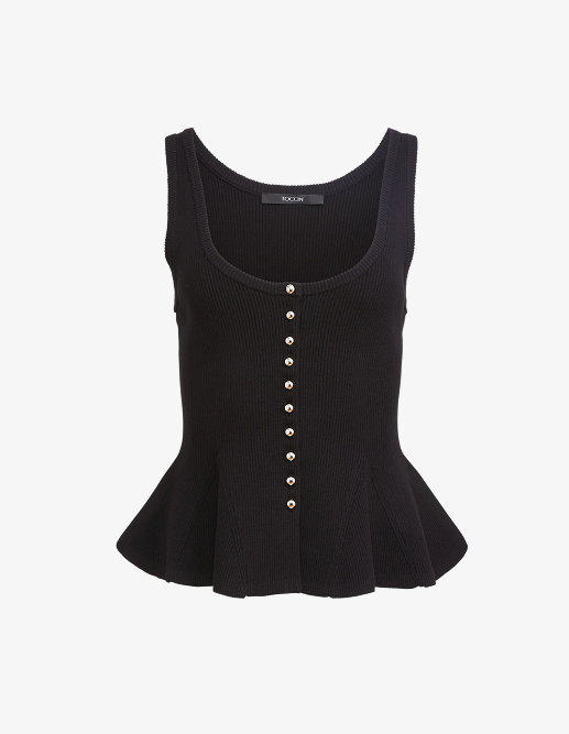 Eden Button-Front Fit and Flare Tank Eden Button-Front Fit and Flare Tank
