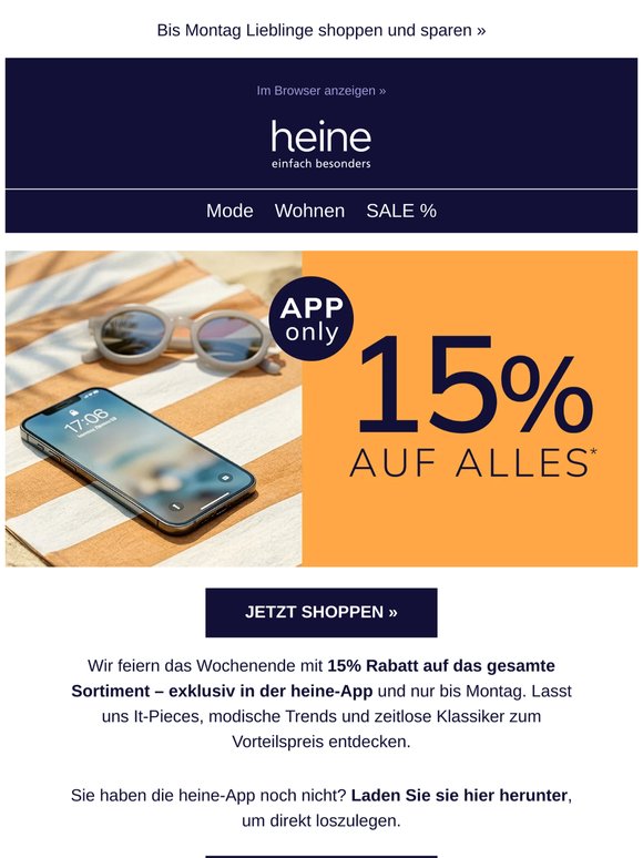 1️⃣5️⃣% auf ALLES  – aber nur in der App! 📱