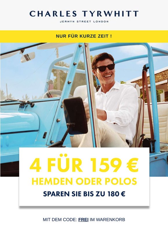 Zum langen Wochenende | 4 Hemden für 159 €