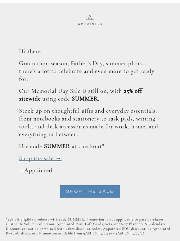 25% off for the season ahead