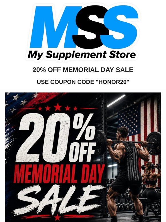 20% OFF Sitewide This Memorial Day Weekend