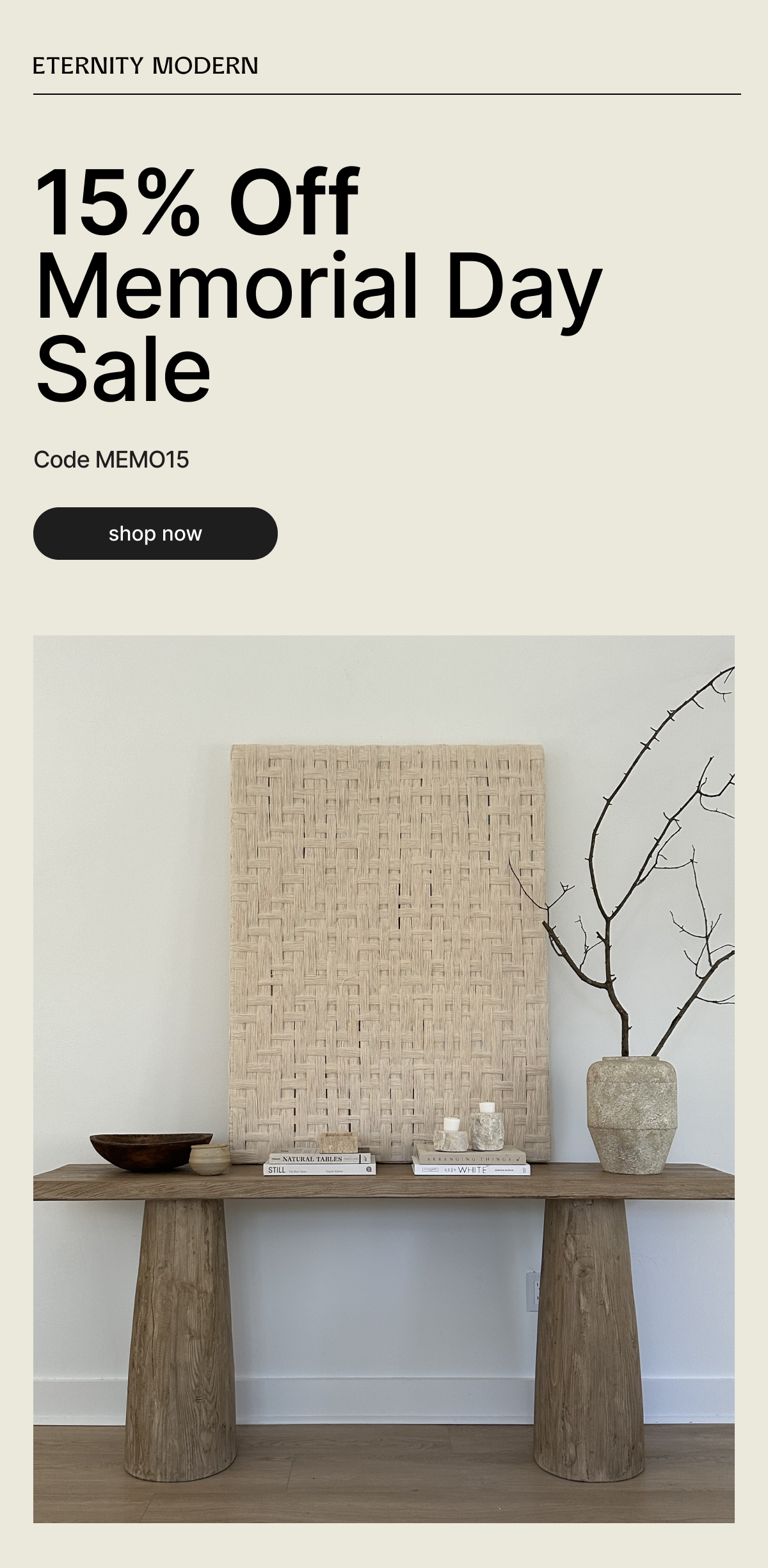 ETERNITY MODERN - 15% Off Memorial Day Sale
