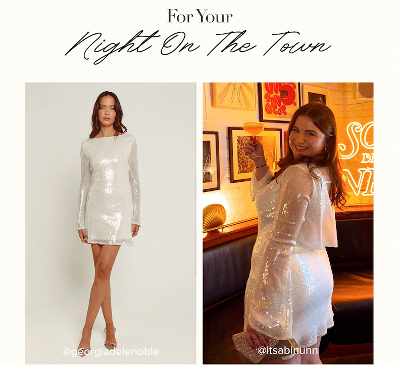 Ivory Sequin Glazed Open Back Mini Dress