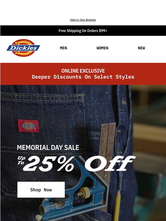 On Now: Up to 25% Off + Online Exclusive Discounts