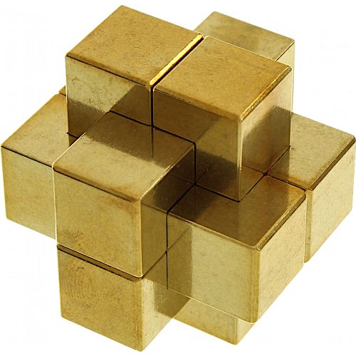 Image of Yamato Block - Brass 6 Piece Burr Puzzle