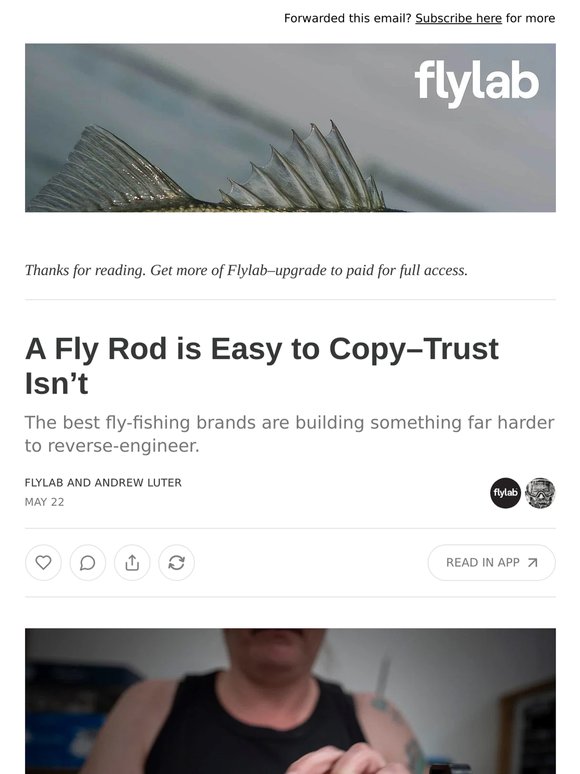 A Fly Rod is Easy to Copy–Trust Isn’t