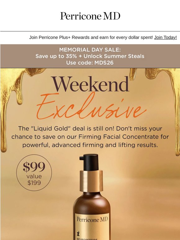 A Weekend Steal You Can't Miss. $99 for Firming Facial Concentrate (value $199)