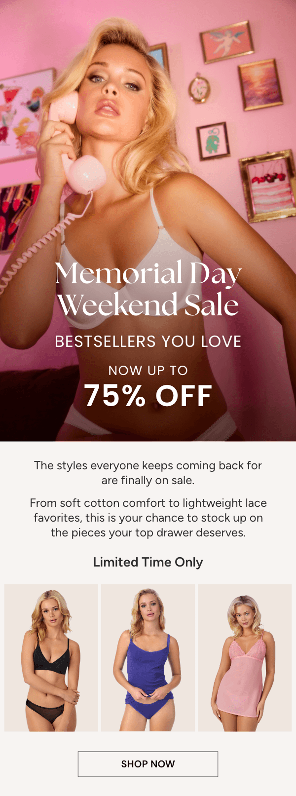 MEMORIAL DAY WEEKEND SALE