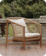 Kuna Natural Outdoor Lounge Chair by Moe's Home Collection