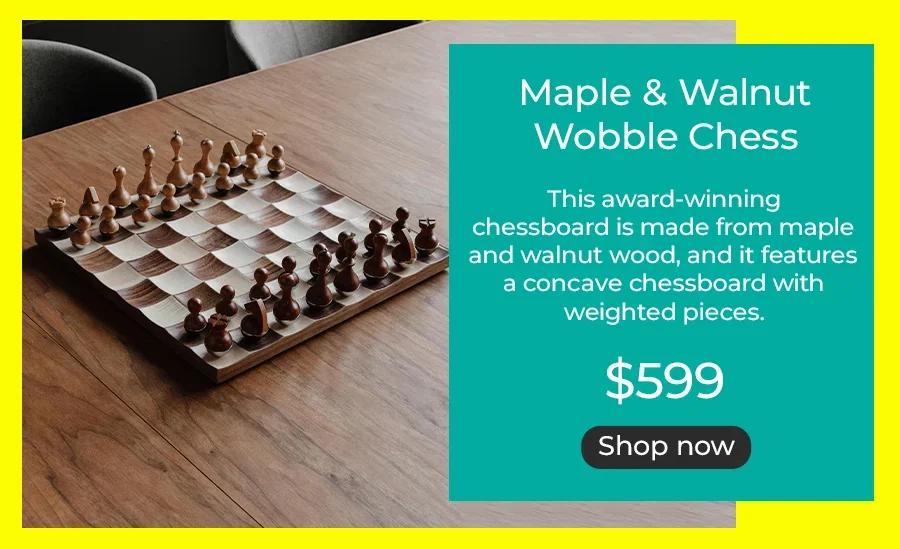 Maple & Walnut Wobble Chess