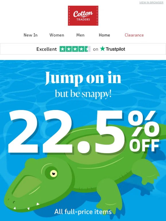 22.5% off ☀️ Celebrate the arrival of the sun (finally!)