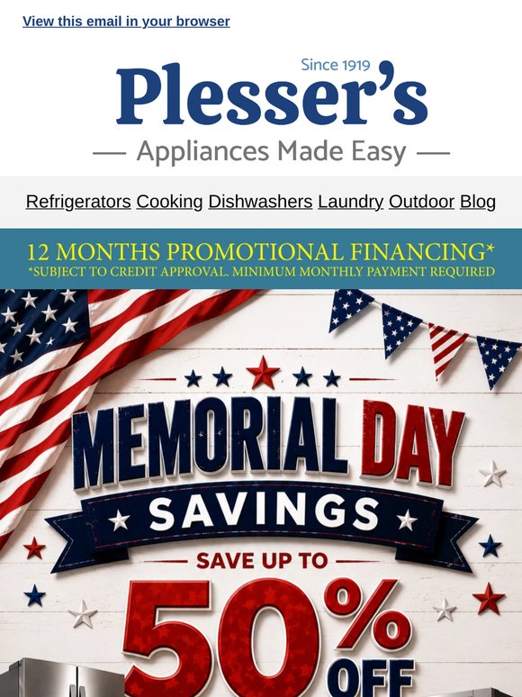 Memorial Day Deals Are Here! Savings Up to 50%