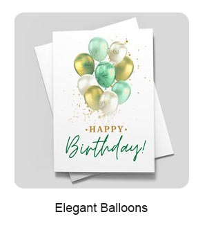 Elegant Balloons Birthday Card