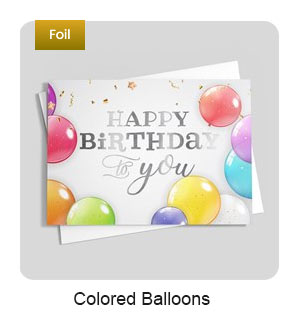Colored Balloons Birthday Card