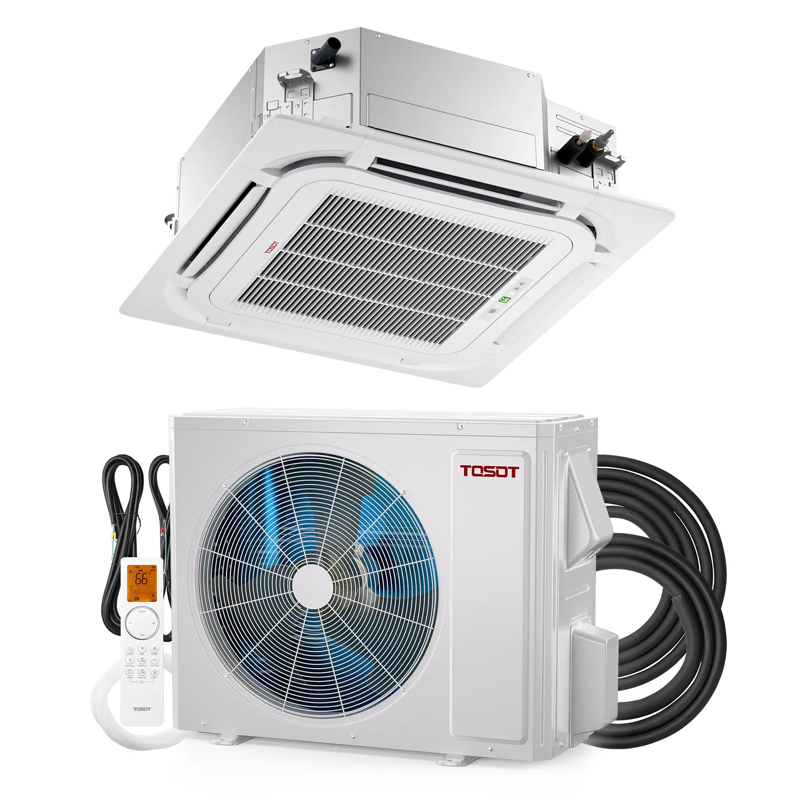 Image of 34,000 BTU Ceiling Cassette Mini Split Air Conditioner