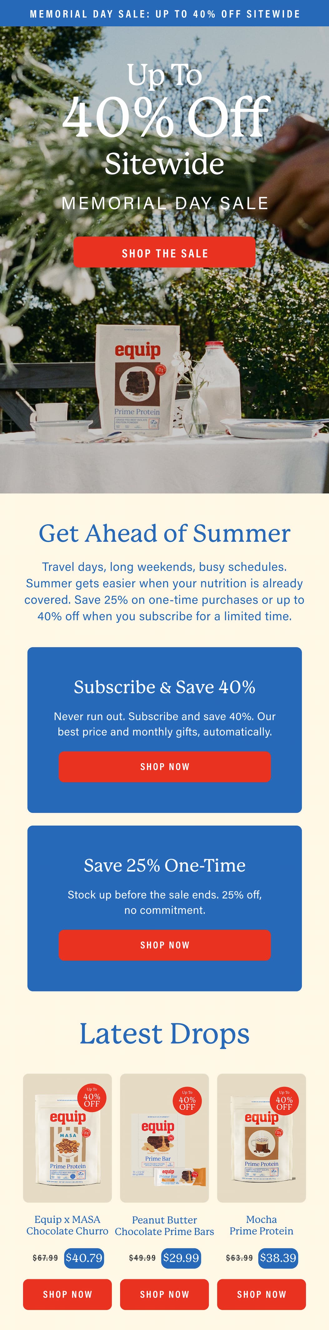 Up to 40% off sitewide