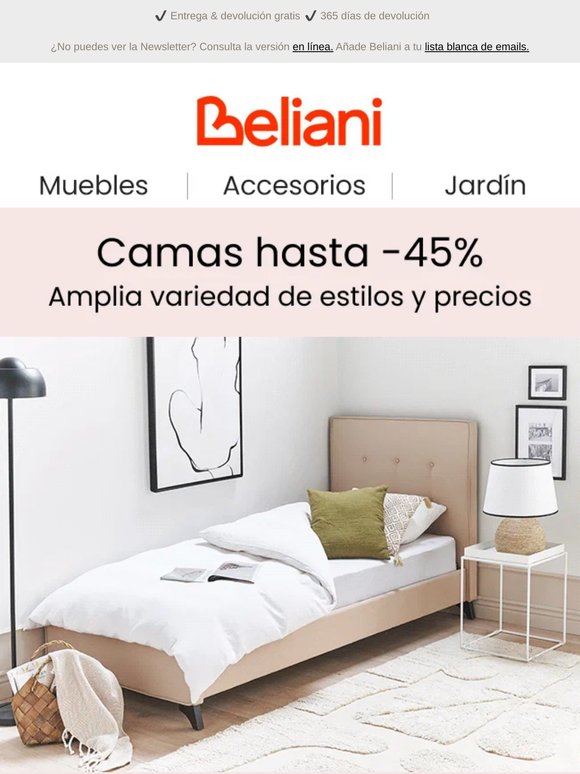 Ofertas en camas: más de 100 modelos hasta -45%