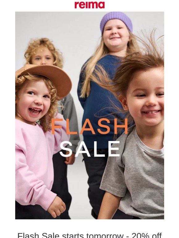 Flash Sale starts tomorrow!