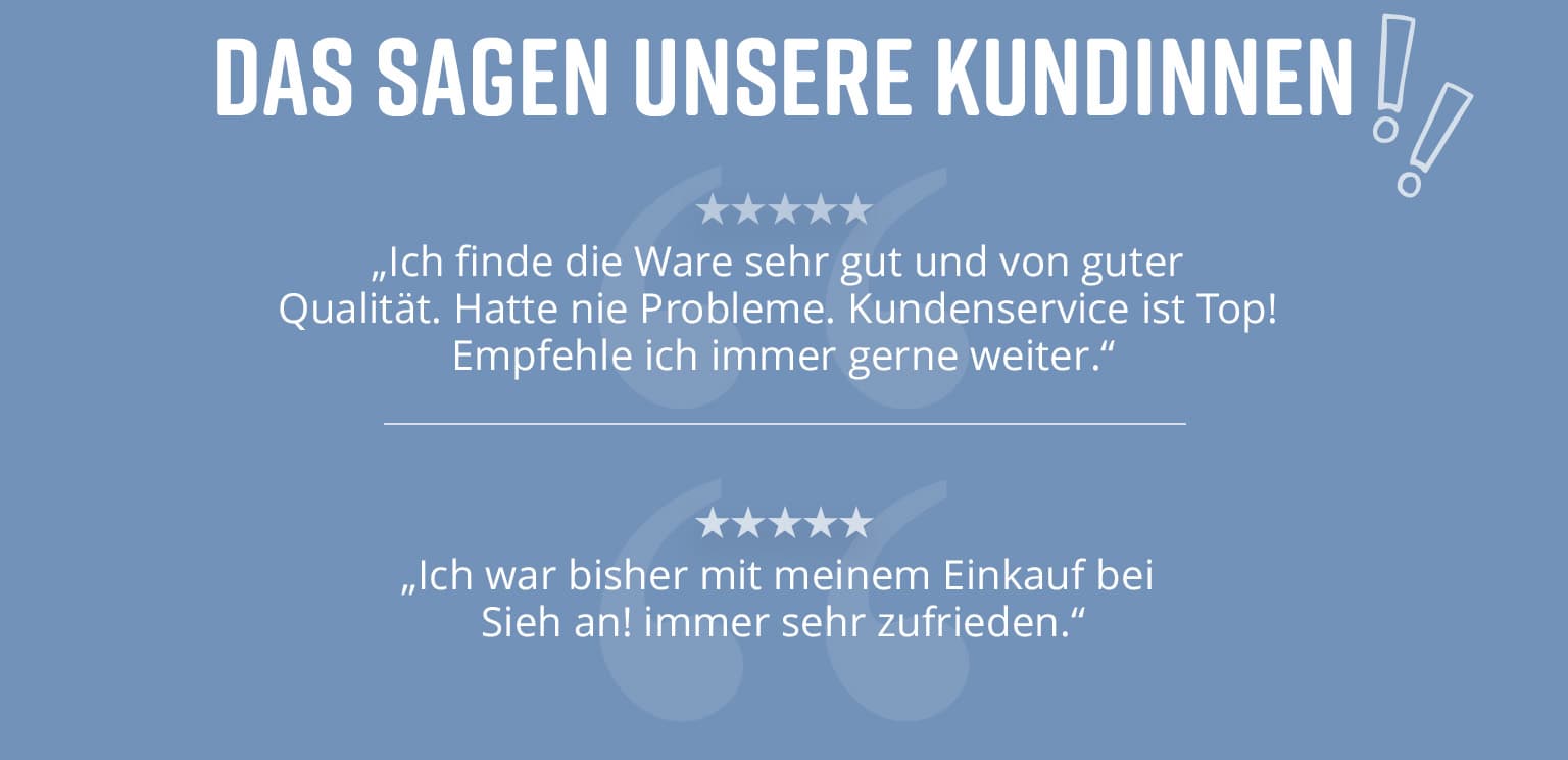 Das sagen unsere Kundinnen...Um zum Shop zu gelangen, einfach auf das Bild klicken >
