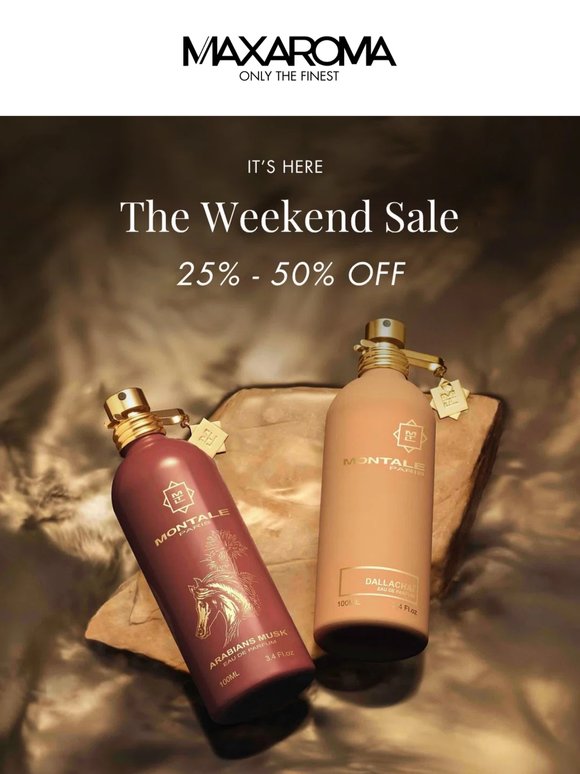 🔥 25%-50% OFF: Weekend Sale!