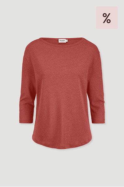 Longsleeve Relaxed aus Leinen mit reiner Bio-Baumwolle