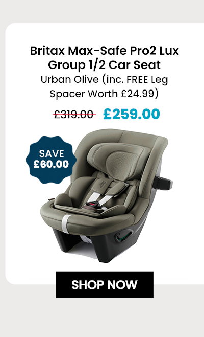 Britax Max-Safe Pro2 Lux Group 1/2 Car Seat – Urban Olive (inc. FREE Leg Spacer Worth £24.99)