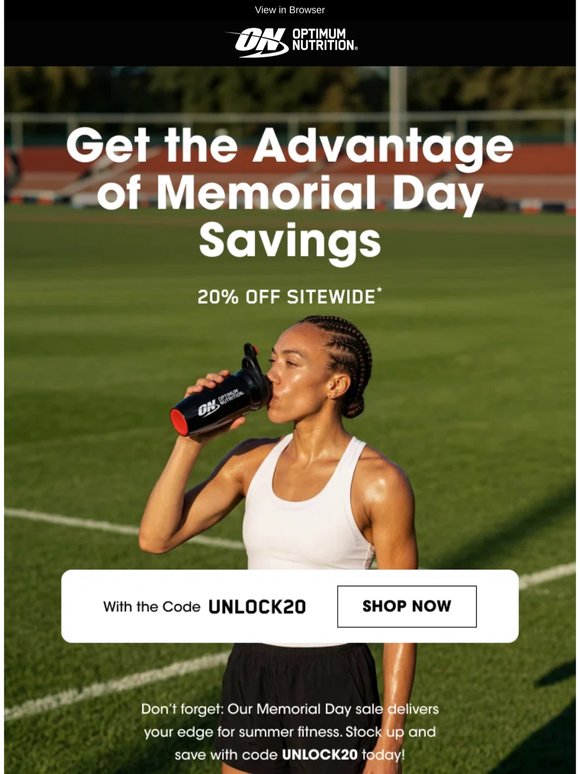Memorial Day Sale Reminder