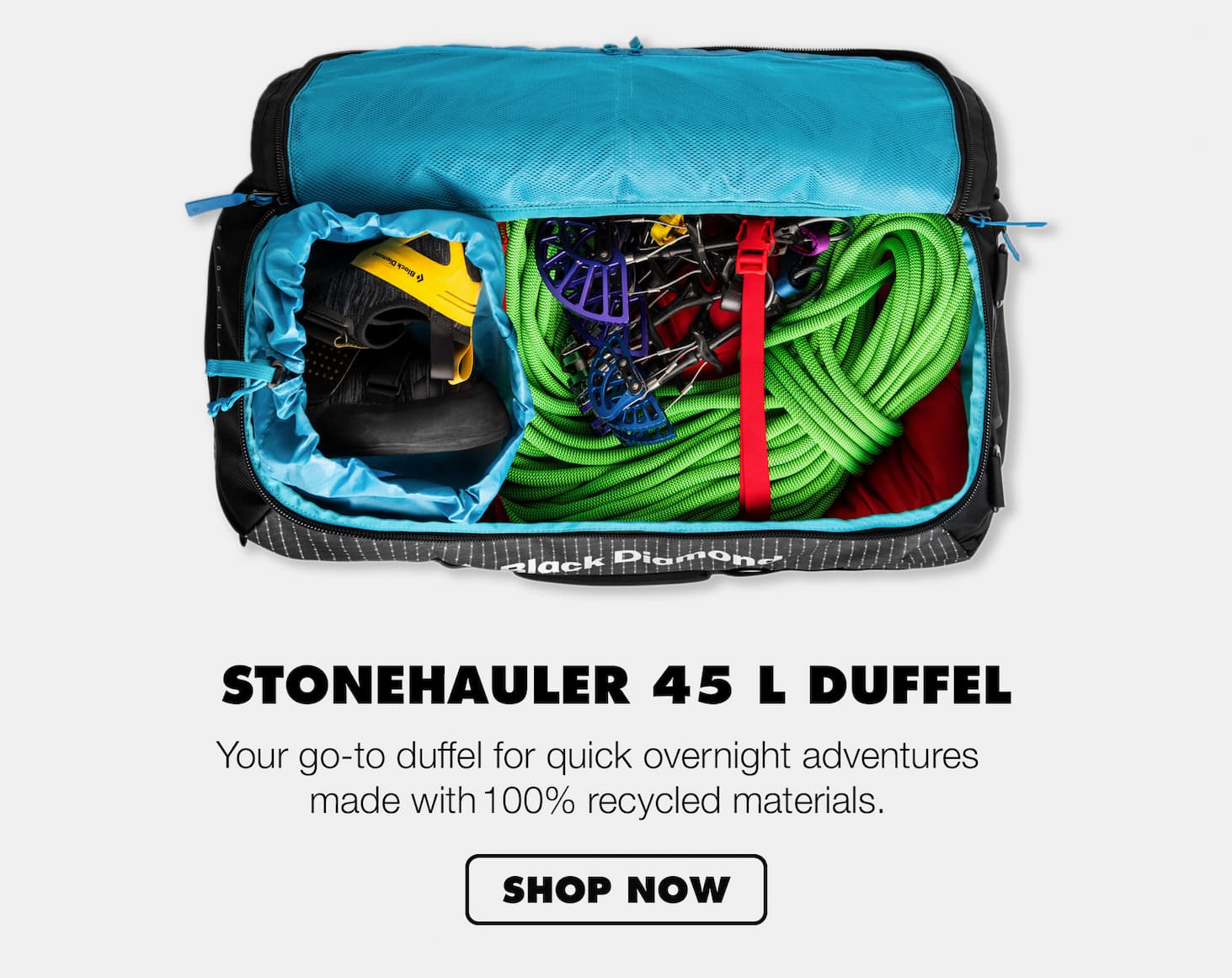 Stonehauler 45 L Duffel: Your go-to duffel for quick overnight adventures made with  100% recycled materials. | SHOP NOW
